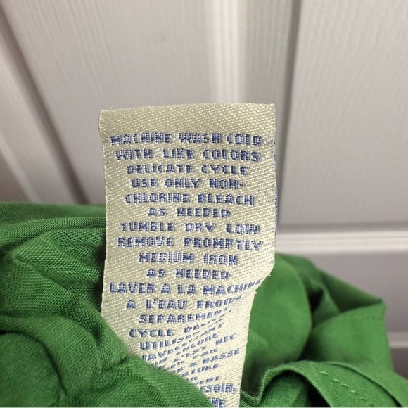 Odille Anthropologie Vibrant Green Full Skirt with Drawstring Size Medium GUC - Picture 5 of 5